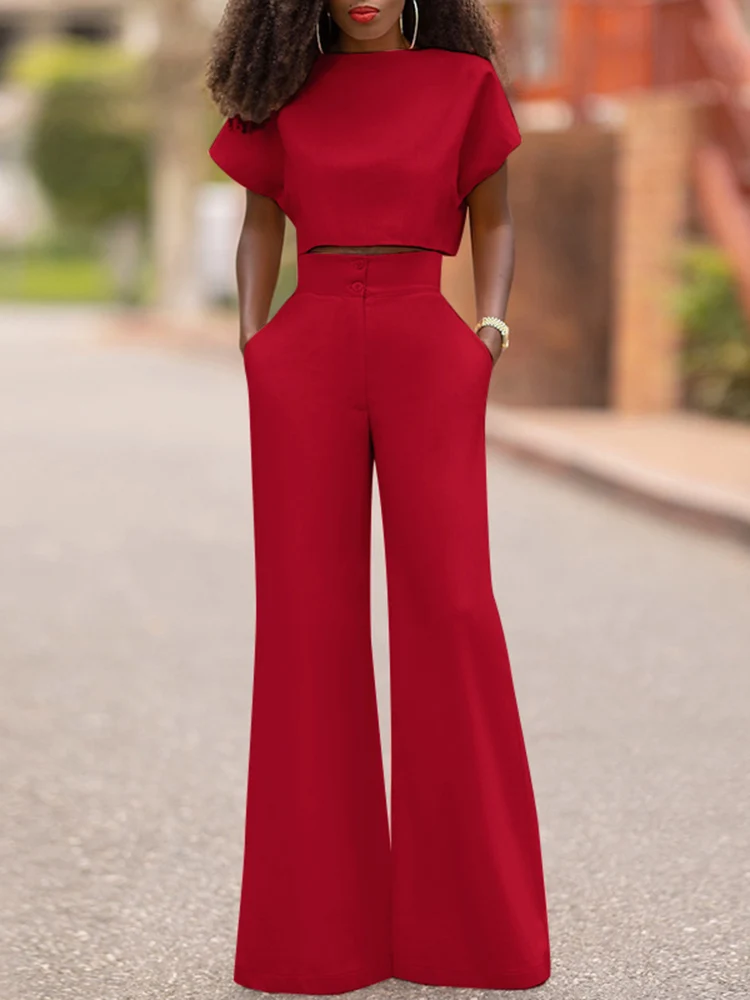 Oversize Pants Sets 2022 VONDA Women High Waist Zipper Office Long Trouser Sets Female Casual Solid Short Sleeve Tops Suits
Oversize Pants Sets 2022 VONDA Women High Waist Zipper Office Long Trouser Sets Female Casual Solid Short Sleeve Tops Suits