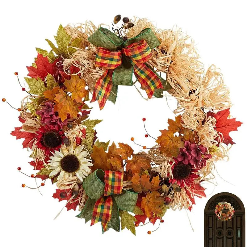 Fall Front Door Wreath 17.72IN Artificial Bow Knot Wreaths Colorful Garland Decor For Home Farmhouse Wall Window
Fall Front Door Wreath 17.72IN Artificial Bow Knot Wreaths Colorful Garland Decor For Home Farmhouse Wall Window