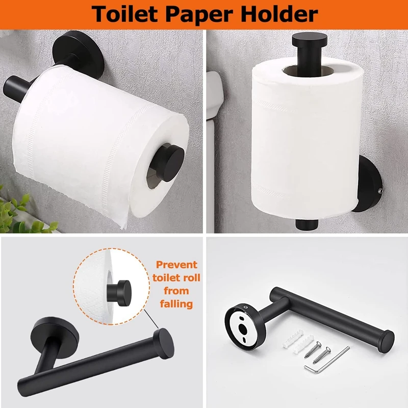 7 Pieces Bathroom Hardware Set - 24 Inch Hand Towel Bar, Towel Ring, Toilet Paper Holder, 4 Robe Towel Hooks,Towel Rack
7 Pieces Bathroom Hardware Set - 24 Inch Hand Towel Bar, Towel Ring, Toilet Paper Holder, 4 Robe Towel Hooks,Towel Rack