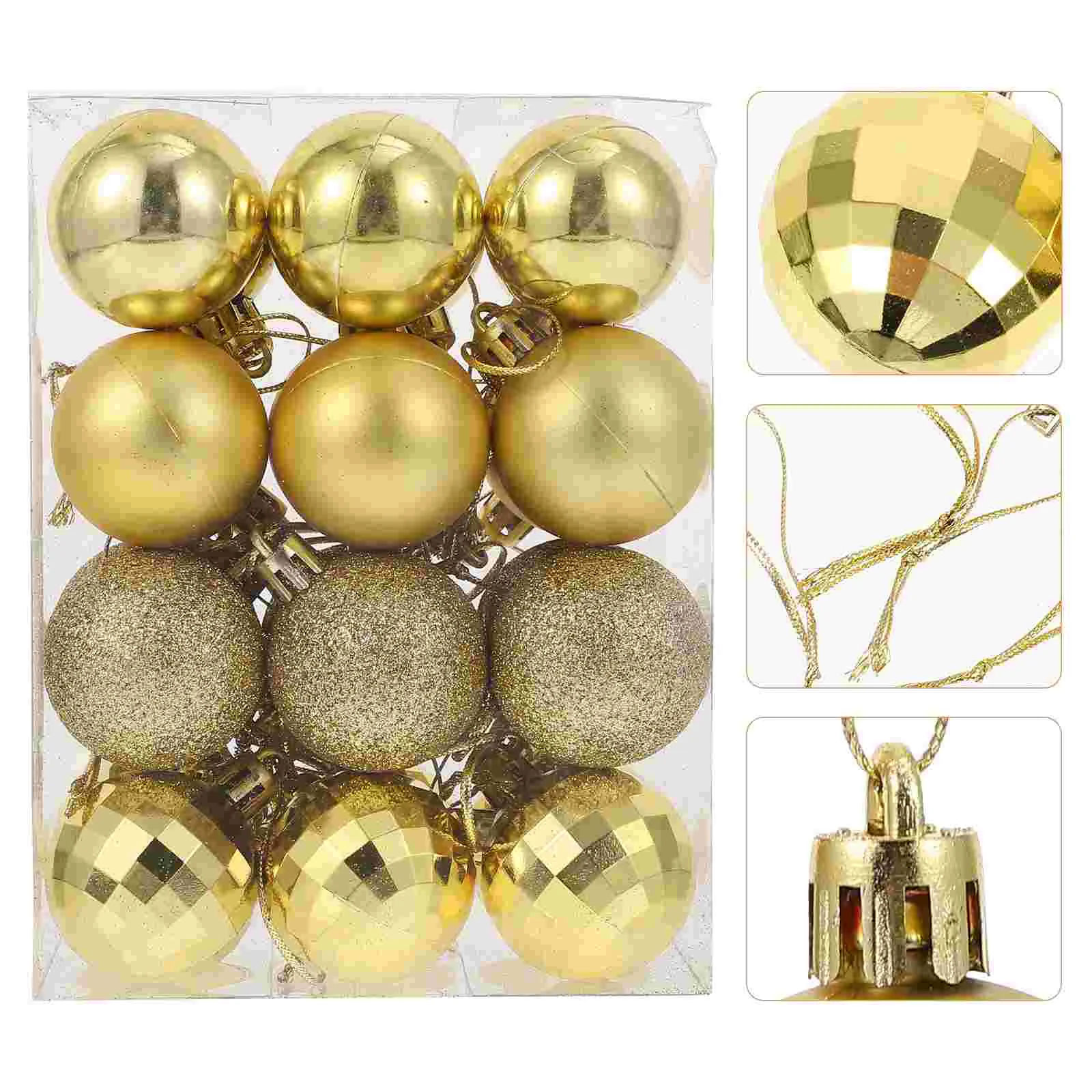 48pcs Christmas Ornaments Christams Hanging Ornament Christmas Tree Ornament Xmas Party Supplies ( Golden ) 
48pcs Christmas Ornaments Christams Hanging Ornament Christmas Tree Ornament Xmas Party Supplies ( Golden )