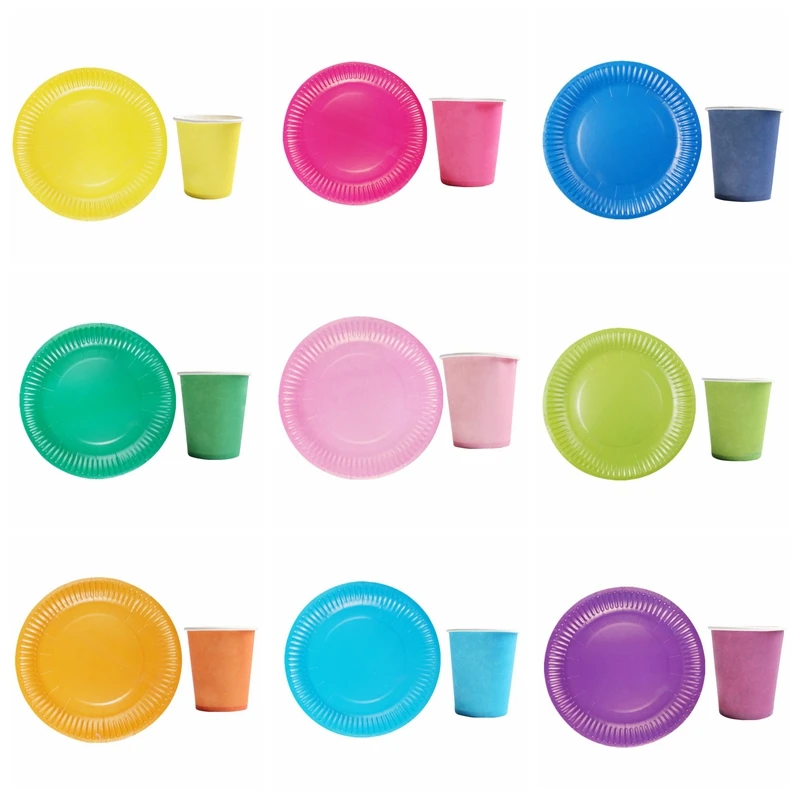 10pcs/lot Solid Color Paper Plates Cups Disposable Tableware Birthday Party Decorations Kids Wedding Pink Decor Gift Baby Shower
10pcs/lot Solid Color Paper Plates Cups Disposable Tableware Birthday Party Decorations Kids Wedding Pink Decor Gift Baby Shower