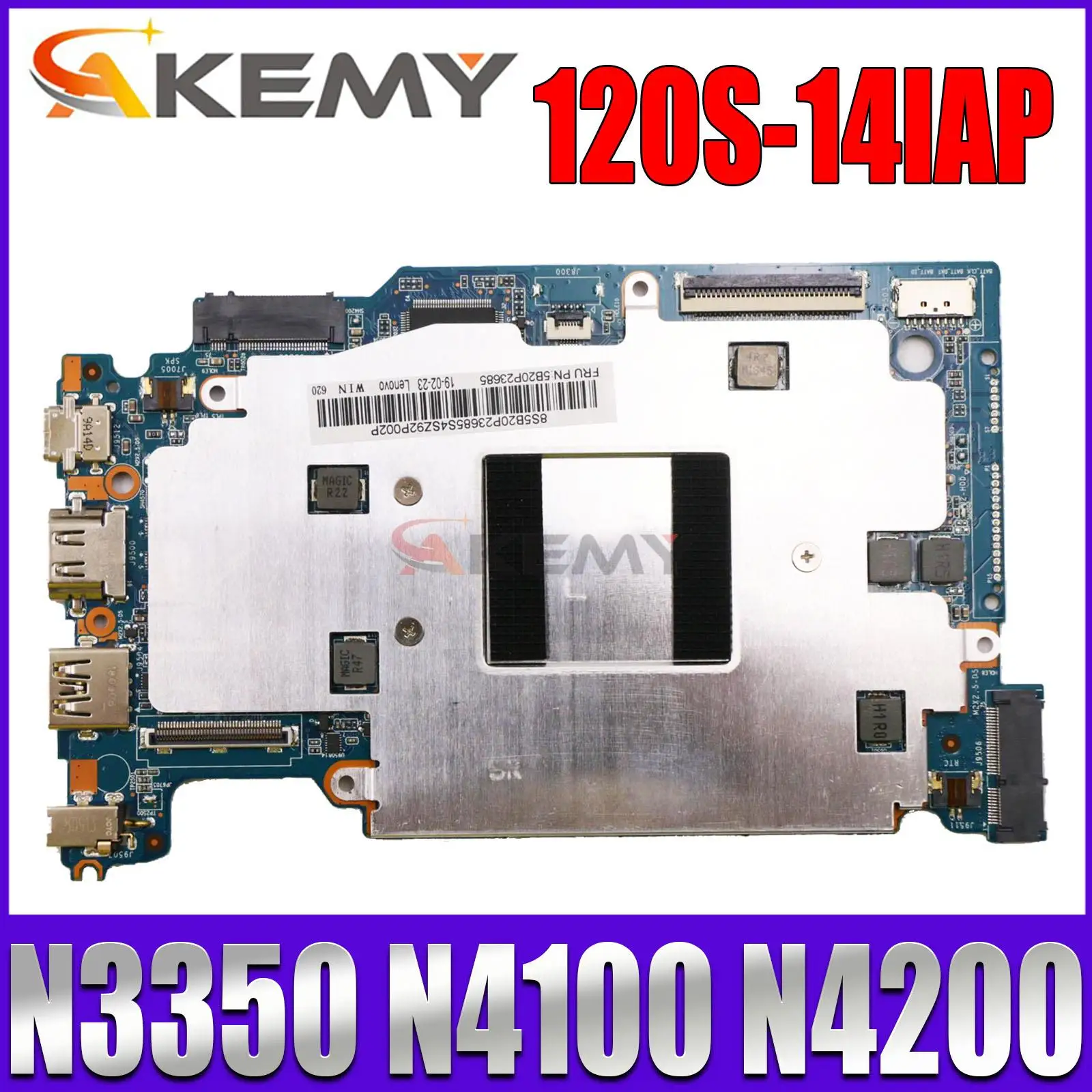 

For Lenovo 130S-14IGM 120S-14IAP Laptop motherboard Mainboard with CPU N3350 N4100 N4200 RAM 4GB 8GB 32G 64G SSD