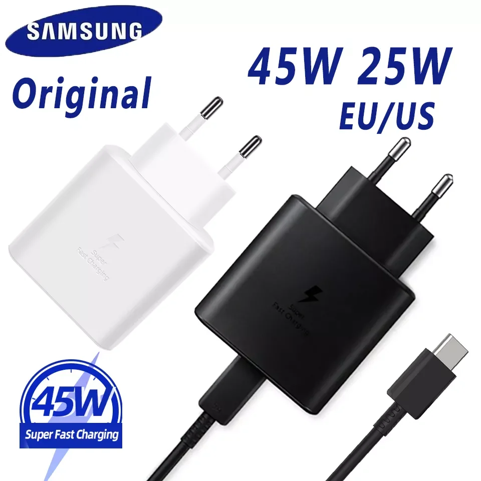 NEW2023 Samsung Charger Pd 45w 25w Type C Chargeur Super Fast Charging Cargador Samsung Galaxy S22 S21 S20 Note 20 10 A71 A80 T
NEW2023 Samsung Charger Pd 45w 25w Type C Chargeur Super Fast Charging Cargador Samsung Galaxy S22 S21 S20 Note 20 10 A71 A80 T