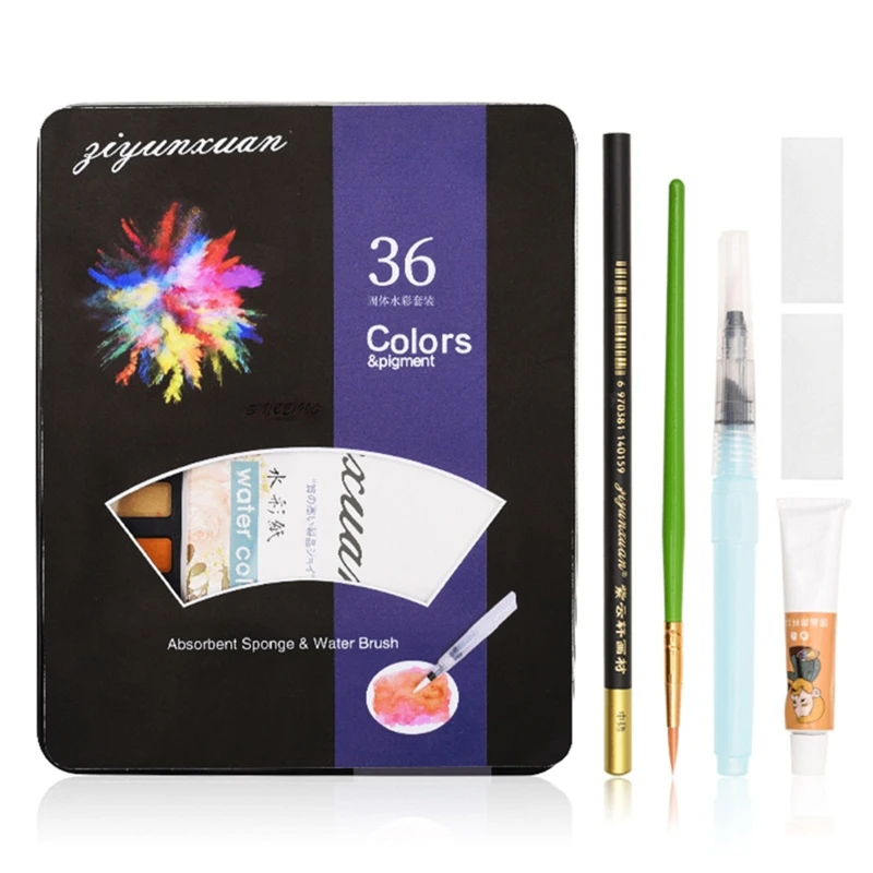 Portable Watercolor Paint Kit 36 Colors for Kids Adults Beginners Art Drawing E8BE
Portable Watercolor Paint Kit 36 Colors for Kids Adults Beginners Art Drawing E8BE