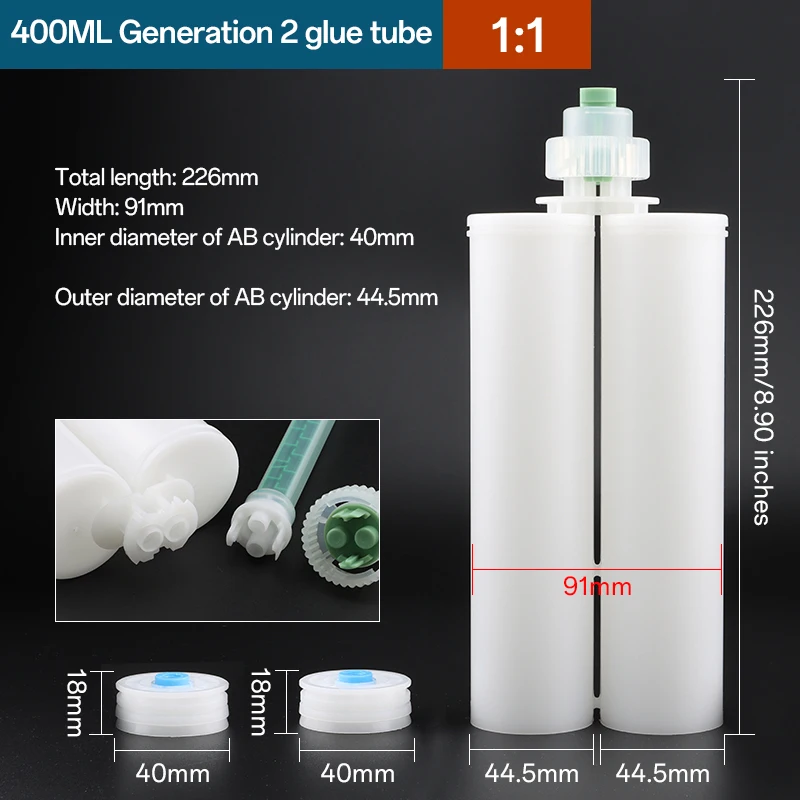 Пластиковый картридж для эпоксидного пистолета 200-400 мл
Пластиковый картридж для эпоксидного пистолета 200-400 мл