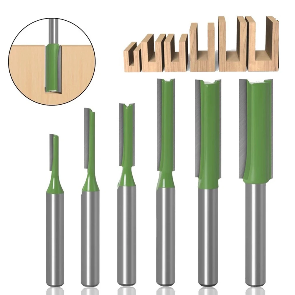 5/6/7Pcs Router Bit Set 6mm 1/4" Shank Milling Cutter Wood Carving Single Double Flute Straight Router Bits YG8 Woodworking
5/6/7Pcs Router Bit Set 6mm 1/4" Shank Milling Cutter Wood Carving Single Double Flute Straight Router Bits YG8 Woodworking