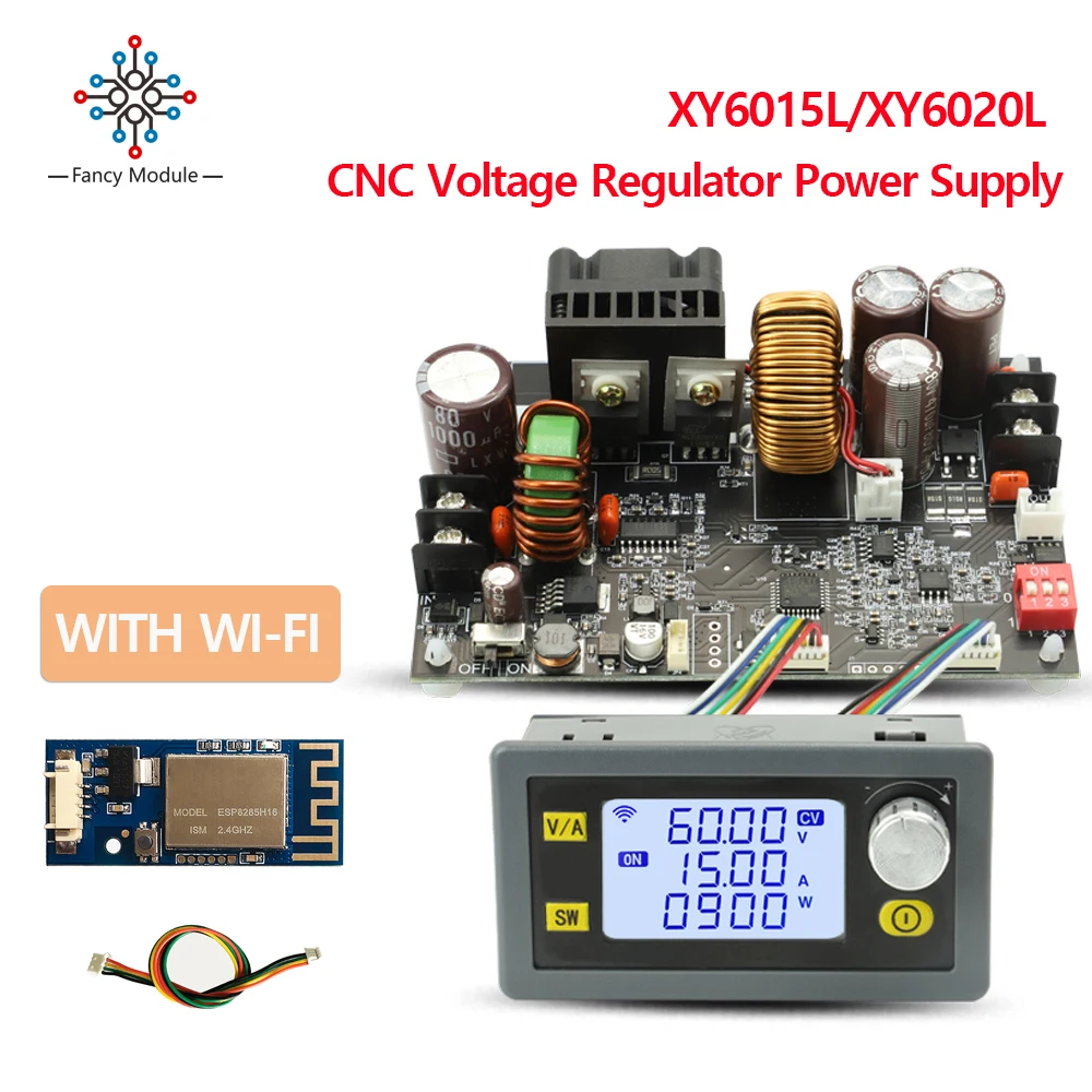 XY6015L XY6020L CNC Voltage Regulator Power Supply with WI-FI DC Adjustable Stabilized Constant Voltage Constant Current Module
XY6015L XY6020L CNC Voltage Regulator Power Supply with WI-FI DC Adjustable Stabilized Constant Voltage Constant Current Module