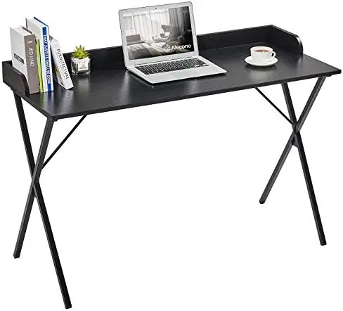 Desk 47'' Writing Computer Desk for Home Office Small Spaces Modern Study Sturdy PC Gaming Table, Black Wood L shape office desk 
Desk 47'' Writing Computer Desk for Home Office Small Spaces Modern Study Sturdy PC Gaming Table, Black Wood L shape office desk