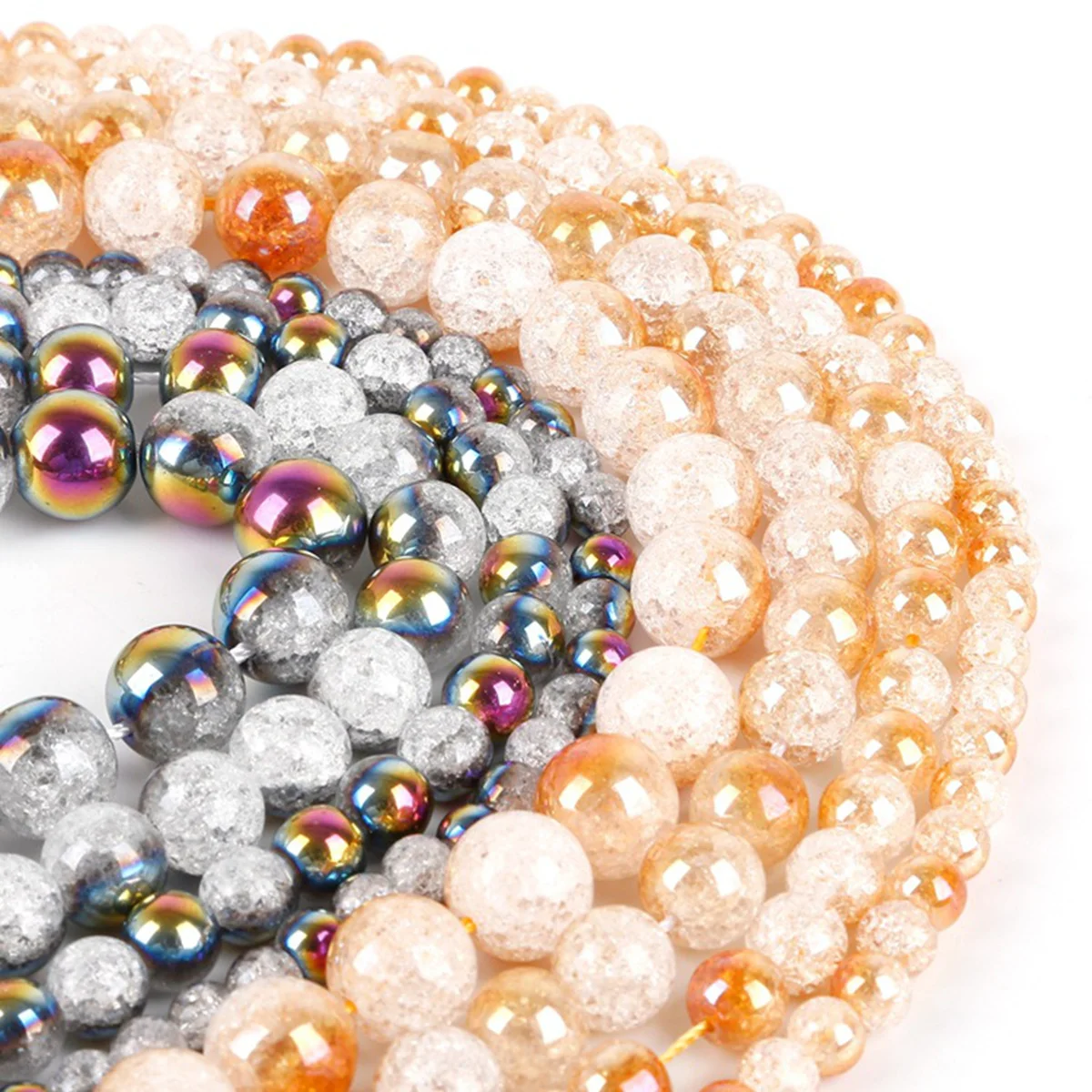 1Strand Round Half Plated Crackle Crystal Glass 6mm 8mm 10mm 12mm Loose Cracked Beads Lot for Jewelry Making DIY Crafts Findings
1Strand Round Half Plated Crackle Crystal Glass 6mm 8mm 10mm 12mm Loose Cracked Beads Lot for Jewelry Making DIY Crafts Findings