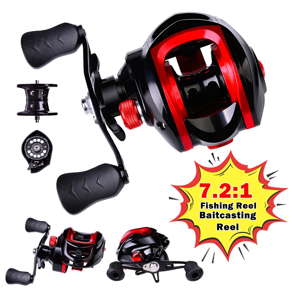 Super Metal Magnetic Brake Left/Right Hand Baitcasting Reel 10KG Drag 7.2:1 High Speed Bait Casting Fishing Wheel Fishing Tools
Super Metal Magnetic Brake Left/Right Hand Baitcasting Reel 10KG Drag 7.2:1 High Speed Bait Casting Fishing Wheel Fishing Tools