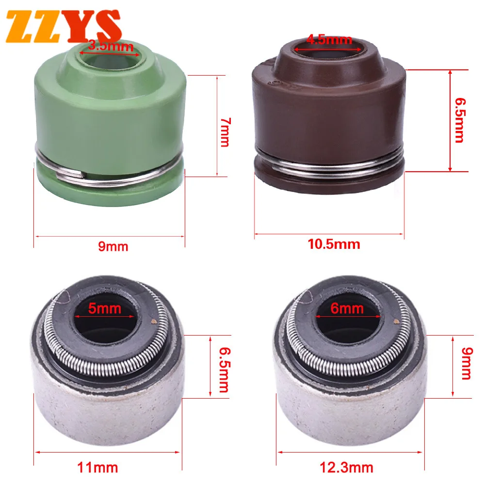 32pc 3.5mm 4mm 4.5mm 5mm 6mm For Kawasaki For Honda For Yamaha For Suzuki Motorcycle Engine Intake Exhaust Valve Stem Oil Seal
32pc 3.5mm 4mm 4.5mm 5mm 6mm For Kawasaki For Honda For Yamaha For Suzuki Motorcycle Engine Intake Exhaust Valve Stem Oil Seal