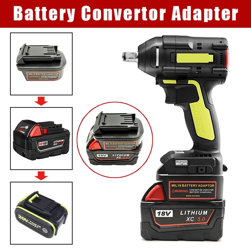 Replacement Tool Adapter for Milwaukee M18 18V Li-ion Battery Convert To Green Worx 5PIN 20V Max Battery for Worx Tools Use
Replacement Tool Adapter for Milwaukee M18 18V Li-ion Battery Convert To Green Worx 5PIN 20V Max Battery for Worx Tools Use