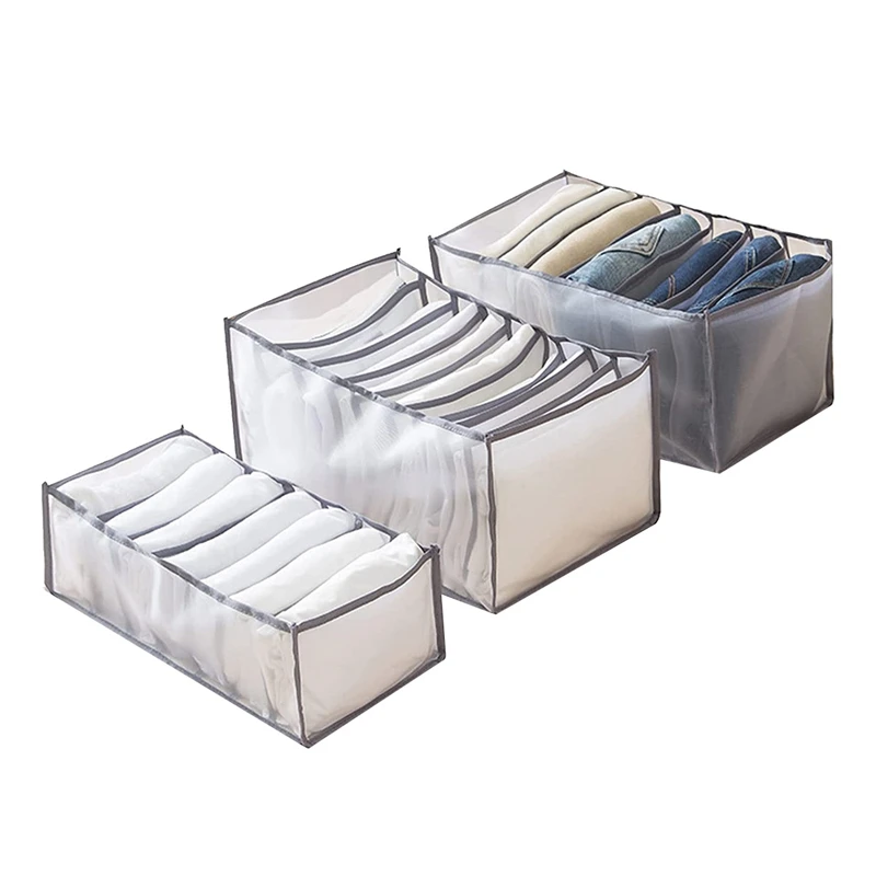 HOT Washable Wardrobe Clothes Organizer Set Of 3,Foldable Visible Closet Organizer Clothes Drawer Mesh Separation Box
HOT Washable Wardrobe Clothes Organizer Set Of 3,Foldable Visible Closet Organizer Clothes Drawer Mesh Separation Box