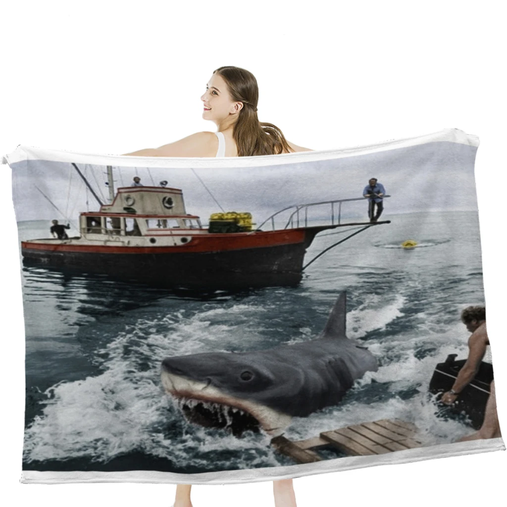 Jaws Photography Throw Blanket Airplane Travel Decoration Soft Warm Bedspread
Jaws Photography Throw Blanket Airplane Travel Decoration Soft Warm Bedspread