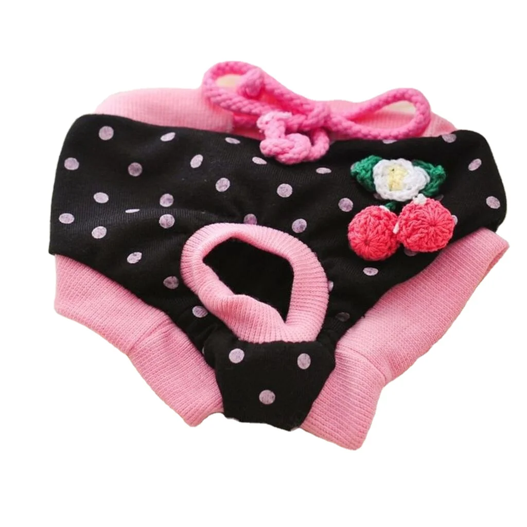 Wholesale dog physiological pants Cute Polka Dot Cherry Pet Safety Pants Soft and comfortable anti-harassment dog Safety Pants
Wholesale dog physiological pants Cute Polka Dot Cherry Pet Safety Pants Soft and comfortable anti-harassment dog Safety Pants