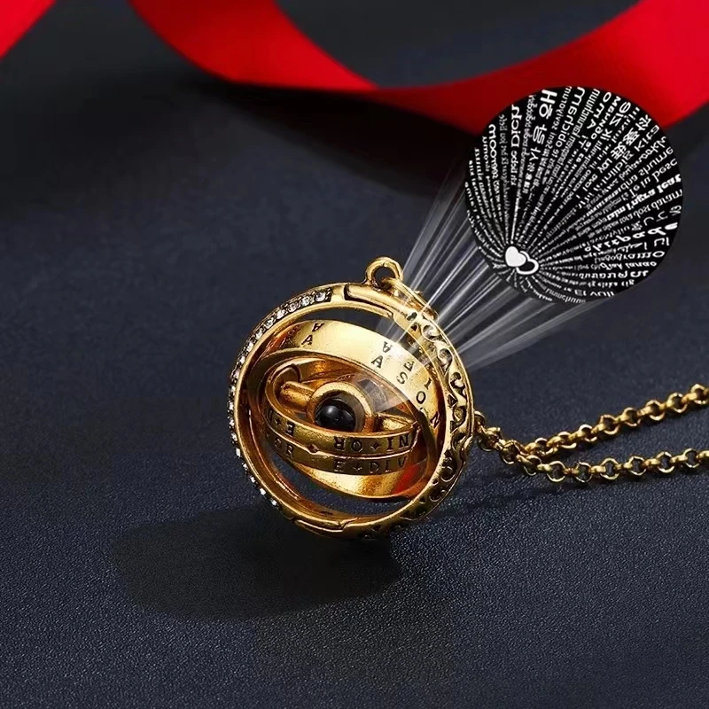 Astro Ball Projection Necklace 100 Languages I Love You Pendant Jewelry For Lovers Couple Gifts Romantic Trend Necklaces 2022
Astro Ball Projection Necklace 100 Languages I Love You Pendant Jewelry For Lovers Couple Gifts Romantic Trend Necklaces 2022