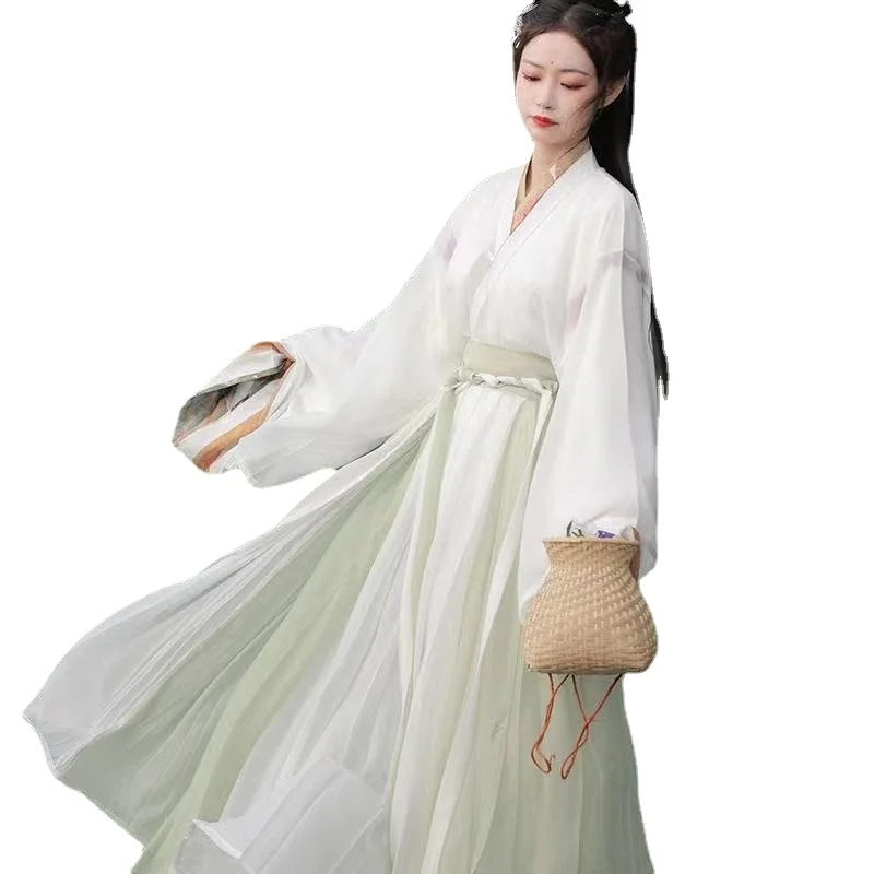 Jin System Cross Collar Waist Length Ru Skirt Super Immortal Hanfu Student Ancient Costume Spring and Autumn
Jin System Cross Collar Waist Length Ru Skirt Super Immortal Hanfu Student Ancient Costume Spring and Autumn