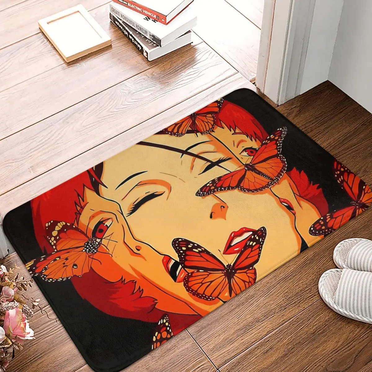 

Anime Butterfly Paprika Kitchen Non-Slip Carpet Animation Perfect blue Bedroom Mat Welcome Doormat Home Decoration Rug