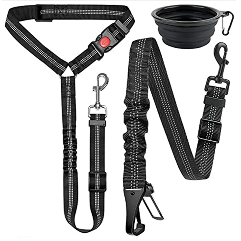 Dog Seatbelt Leash For Cars, 2 Pack Pet Safety Car Seat Belt With Adjustable Buckle & Reflective Bungee, Dog Harness
Dog Seatbelt Leash For Cars, 2 Pack Pet Safety Car Seat Belt With Adjustable Buckle & Reflective Bungee, Dog Harness