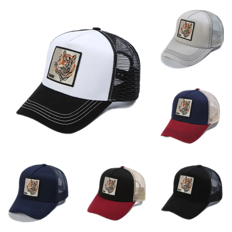 Summer Tiger Embroidery Cotton Casquette Baseball Cap Mesh Breathable Adjustable Snapback Hats for Men and Women
Summer Tiger Embroidery Cotton Casquette Baseball Cap Mesh Breathable Adjustable Snapback Hats for Men and Women