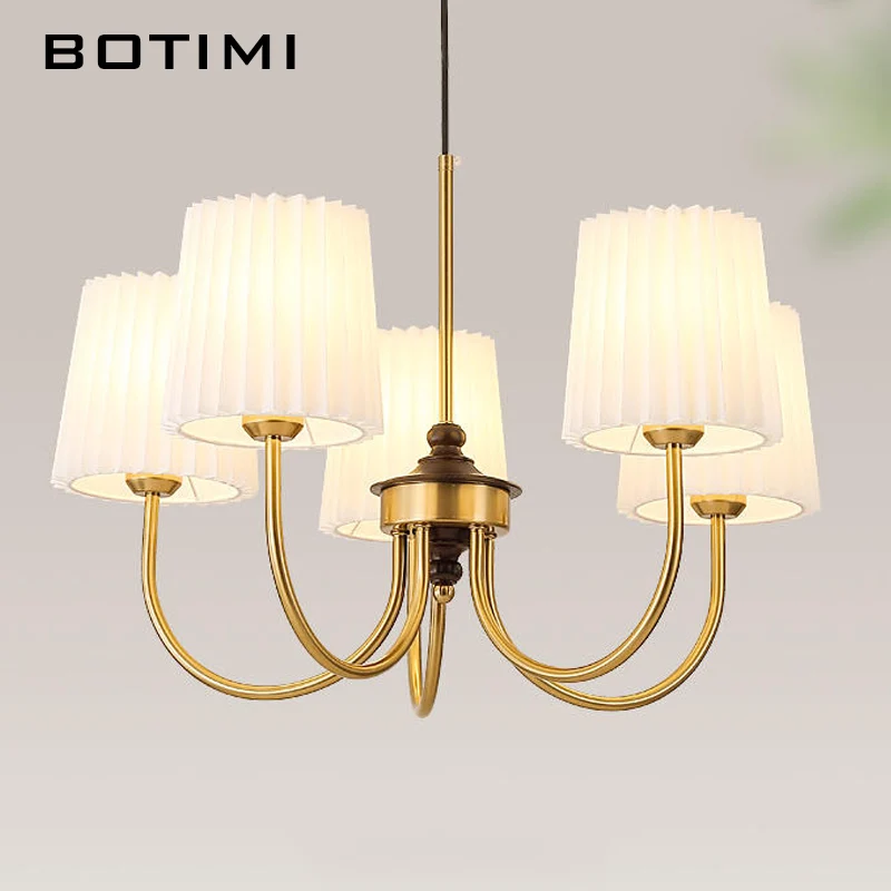 BOTIMI Modern Chandelier Lighting With White Lampshades For Living Room Copper Nordic Metal Lustres Living Room 3 5 Lights
BOTIMI Modern Chandelier Lighting With White Lampshades For Living Room Copper Nordic Metal Lustres Living Room 3 5 Lights