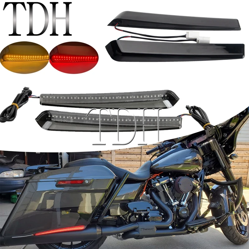 Motorcycle Extended Saddle Bag LED Brake Turn Signal Lights For Harley Touring Ultra Street Glide CVO FLHR FLTRX FLHX FLHT 14-20
Motorcycle Extended Saddle Bag LED Brake Turn Signal Lights For Harley Touring Ultra Street Glide CVO FLHR FLTRX FLHX FLHT 14-20