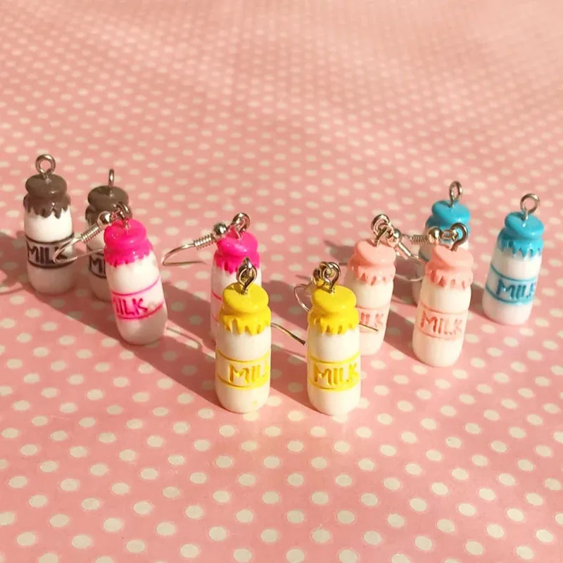 Cute milk bottle earrings in strawberry raspberry chocolate blueberry or banana hook stud or clip on y2k
Cute milk bottle earrings in strawberry raspberry chocolate blueberry or banana hook stud or clip on y2k