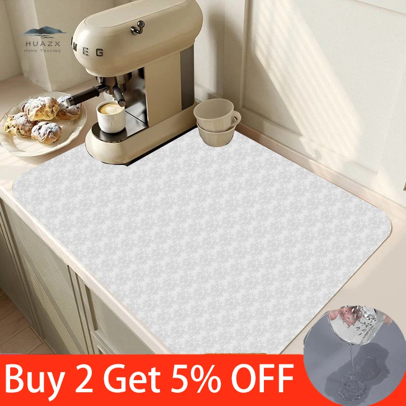 Solid Color Dish Drying Mat Super Absorbent Kitchen Tableware Drain Pad Bar Counter Quick Dry Rugs Table Anti-Bacteria Pads
Solid Color Dish Drying Mat Super Absorbent Kitchen Tableware Drain Pad Bar Counter Quick Dry Rugs Table Anti-Bacteria Pads