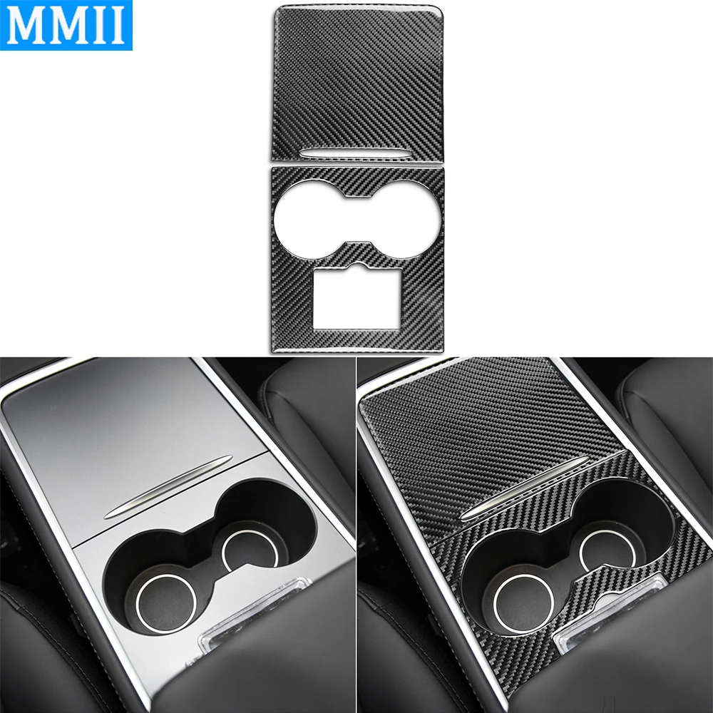 For Tesla Model Y 2020+ Model 3 2017-2022 Real Carbon Fiber Central Storage Box Cup Holder Decorative Cover Car Interior Sticker
For Tesla Model Y 2020+ Model 3 2017-2022 Real Carbon Fiber Central Storage Box Cup Holder Decorative Cover Car Interior Sticker