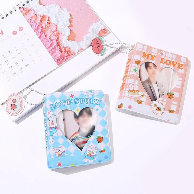 

3 Inch Kpop Photo Album Notebook Cover Mini Binder Photocards Storage Collect Sparkling Hollow Photocard Holder Stationary