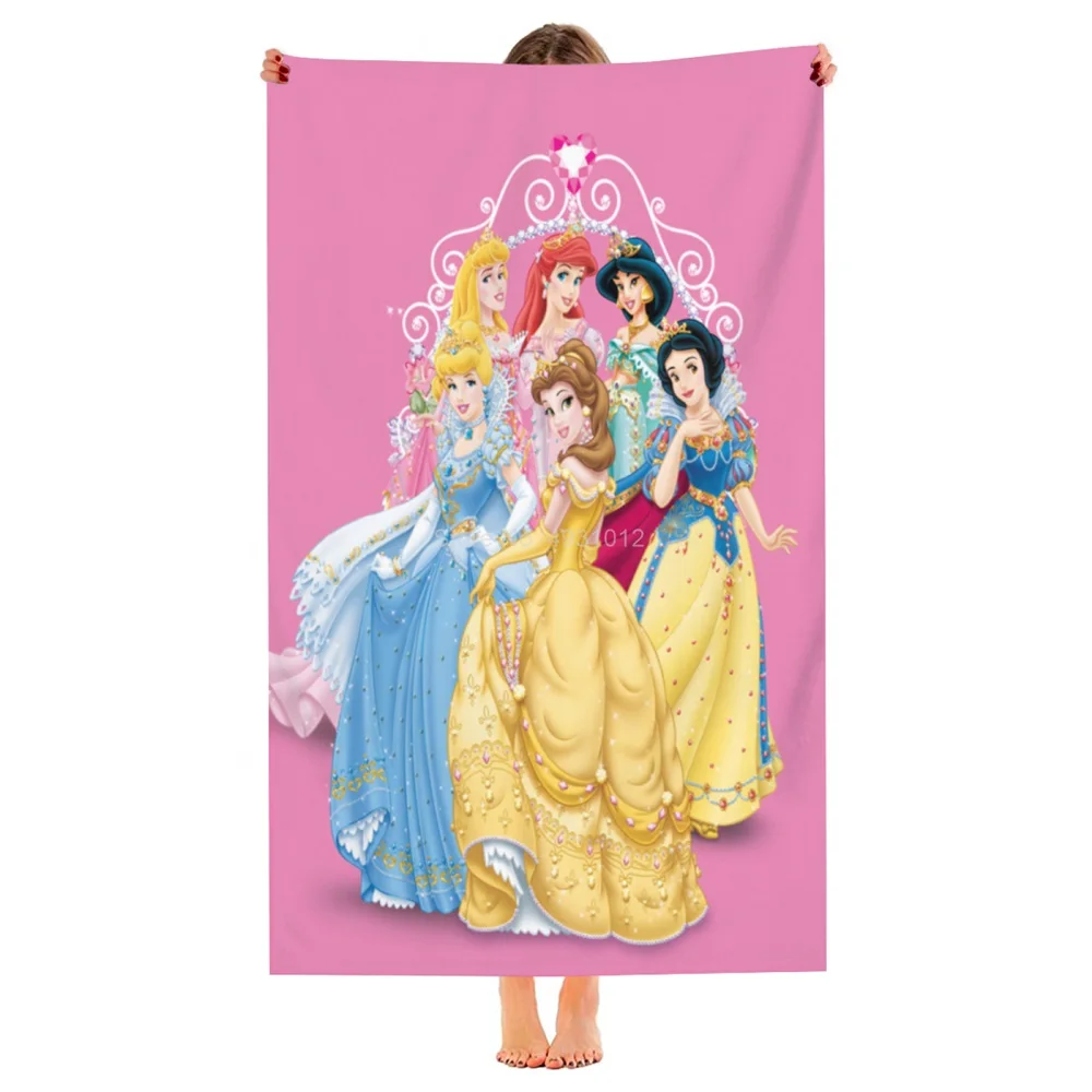 

Disney Cinderella Belle Princess Polyester Bath Towel Children Girl Swimming Beach Towel Soft Washcloth Shower Towel Women Gift