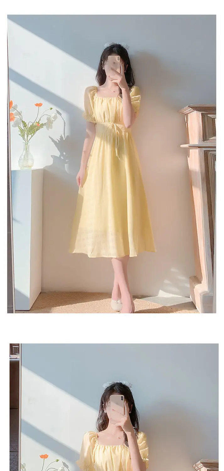 Желтые элегантные туники повседневные шифоновые женские платья с запахом и