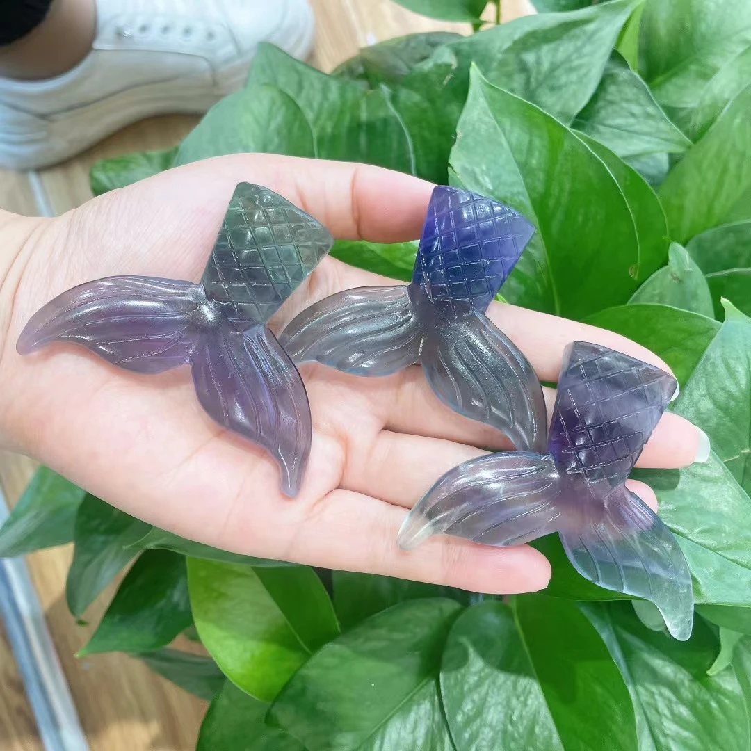 5A+ 100% Natural Crystals Fluorite Fish Tail Carving Model Craft Gift Reiki Healing Stones Statue For Home Decoration 1pcs
5A+ 100% Natural Crystals Fluorite Fish Tail Carving Model Craft Gift Reiki Healing Stones Statue For Home Decoration 1pcs
