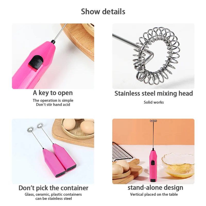 Milk Drink Coffee Whisk Stirrer Mini Milk Frother Mixer Stainless Steel Electric Home Kitchen Egg Beater for Kitchen Tools
Milk Drink Coffee Whisk Stirrer Mini Milk Frother Mixer Stainless Steel Electric Home Kitchen Egg Beater for Kitchen Tools