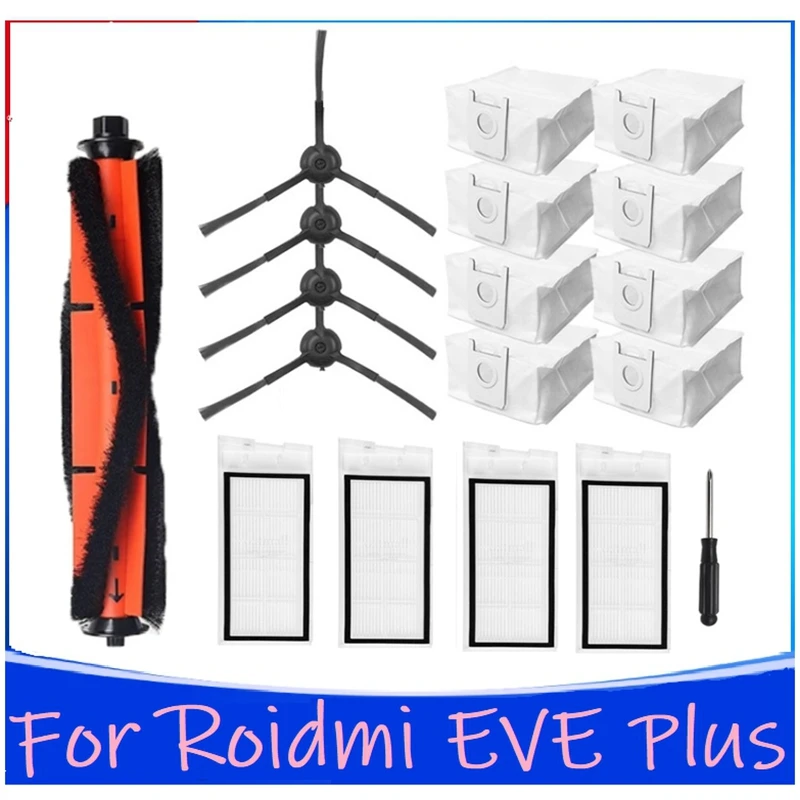 18Pcs Accessories Kit For Roidmi Eve Plus Washable HEPA Filter Main Side Brush Dust Bag Vacuum Cleaner Parts
18Pcs Accessories Kit For Roidmi Eve Plus Washable HEPA Filter Main Side Brush Dust Bag Vacuum Cleaner Parts