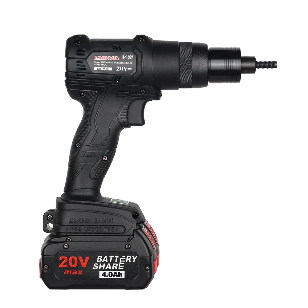 M3-M12 Brushless Electric Ramm Gun 20V Rechargeable Automatic Rivet Nut Gun Rivet Tool 4Ah Lithium Battery
M3-M12 Brushless Electric Ramm Gun 20V Rechargeable Automatic Rivet Nut Gun Rivet Tool 4Ah Lithium Battery