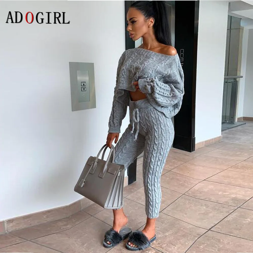 Adogirl 2020 Autumn Winter Knitted 2 Piece Set Women Leggings And Long Sleeve Top Matching Sets Outfits Female Clothes
Adogirl 2020 Autumn Winter Knitted 2 Piece Set Women Leggings And Long Sleeve Top Matching Sets Outfits Female Clothes