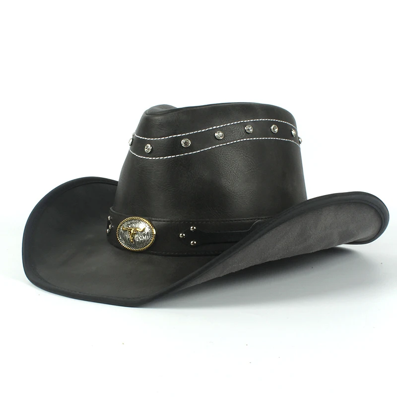 Classical Unisex 100% Leather Men Western Cowboy Hat For Gentleman Dad Lady Cowgirl Sombrero Hombre Caps De Mujer Gorros
Classical Unisex 100% Leather Men Western Cowboy Hat For Gentleman Dad Lady Cowgirl Sombrero Hombre Caps De Mujer Gorros