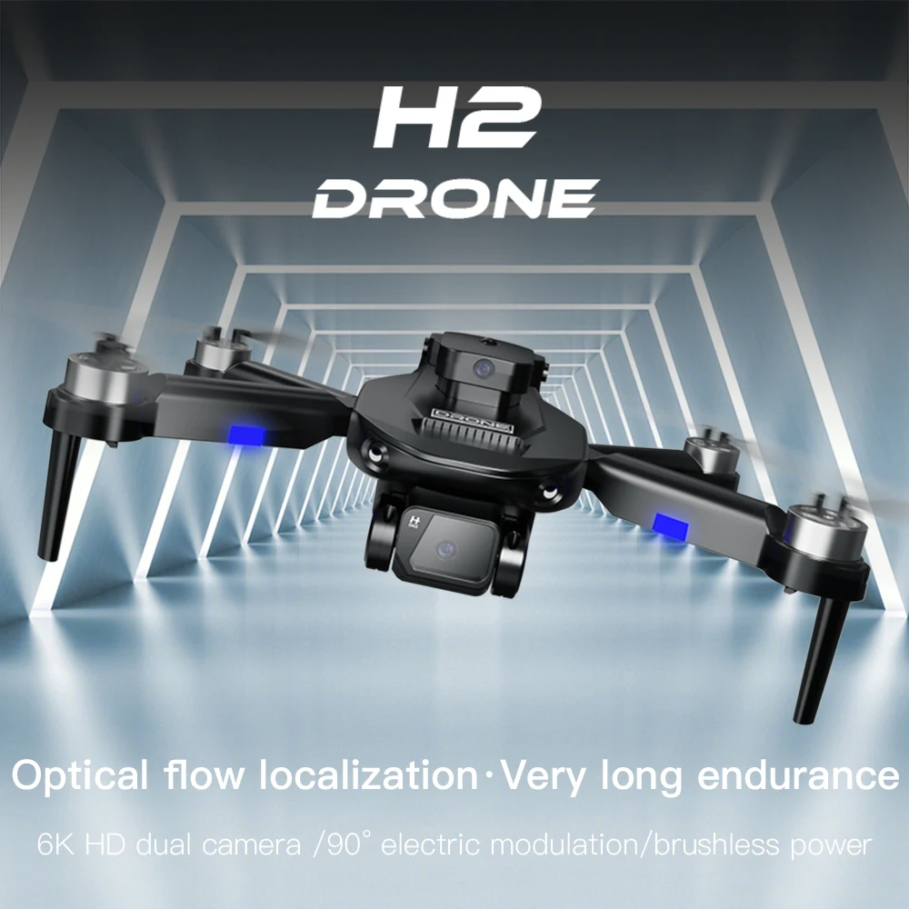 

H2 Drones With Camera 4k HD Professional Drone Brushless Obstacle Avoidance Foldable Rc Plane Remoto Control Quadcopter Kids Toy