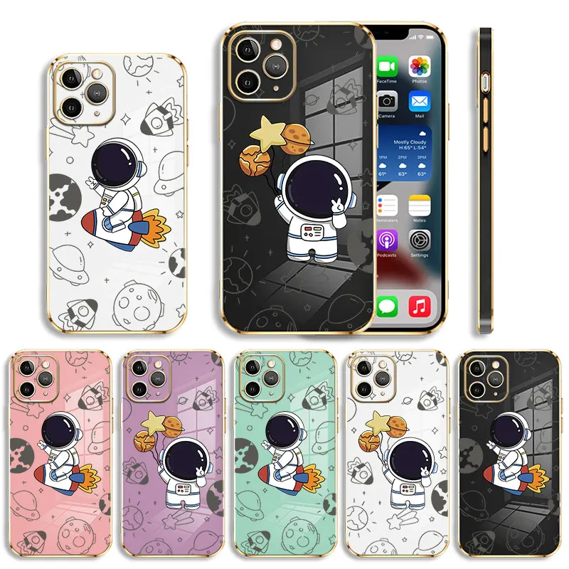 Soft Plating Phone Case For iPhone 14 13 12 11 Pro Max Mini X XR XS Max 7 8 6 6s Plus SE Shell Astronaut Hand Say Yeah
Soft Plating Phone Case For iPhone 14 13 12 11 Pro Max Mini X XR XS Max 7 8 6 6s Plus SE Shell Astronaut Hand Say Yeah