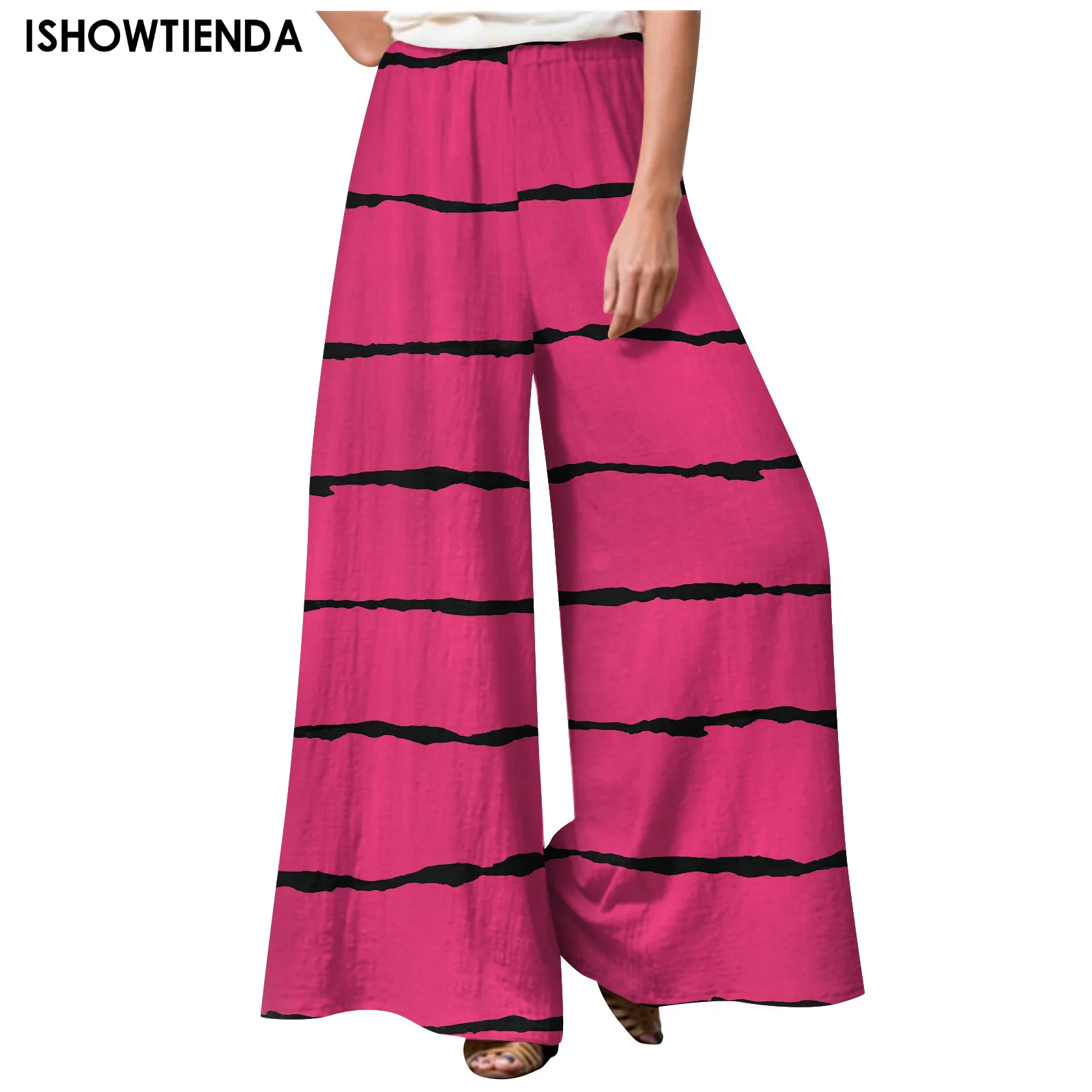 Solid Stripe Print Trousers Female Long Casual Womens Loose Pants Stripe Print Palazzo Pants High Waist Lace Up Wide Leg Casual
Solid Stripe Print Trousers Female Long Casual Womens Loose Pants Stripe Print Palazzo Pants High Waist Lace Up Wide Leg Casual