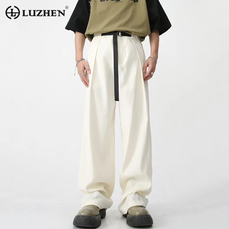 LUZHEN Men Suit Pants Trendy Solid Color Trousers Personality Belt Niche Design 2023 Autumn New Menwear Korean Style Chic D6e102
LUZHEN Men Suit Pants Trendy Solid Color Trousers Personality Belt Niche Design 2023 Autumn New Menwear Korean Style Chic D6e102
