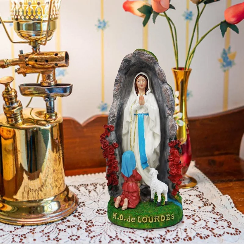 Catholic Gift Virgin Mary Statue,Our Lady of Lourdes with St Bernadette and Lamb Figurine Xmas Display Decor Religious Gift
Catholic Gift Virgin Mary Statue,Our Lady of Lourdes with St Bernadette and Lamb Figurine Xmas Display Decor Religious Gift