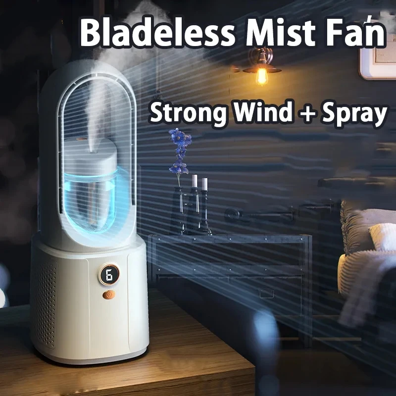 2200mAh Portable Bladeless Fan with Humidifier Mini Household Mute Electric Fans Usb Chargeable 6 Speed Desktop Air Cooler Fan
2200mAh Portable Bladeless Fan with Humidifier Mini Household Mute Electric Fans Usb Chargeable 6 Speed Desktop Air Cooler Fan