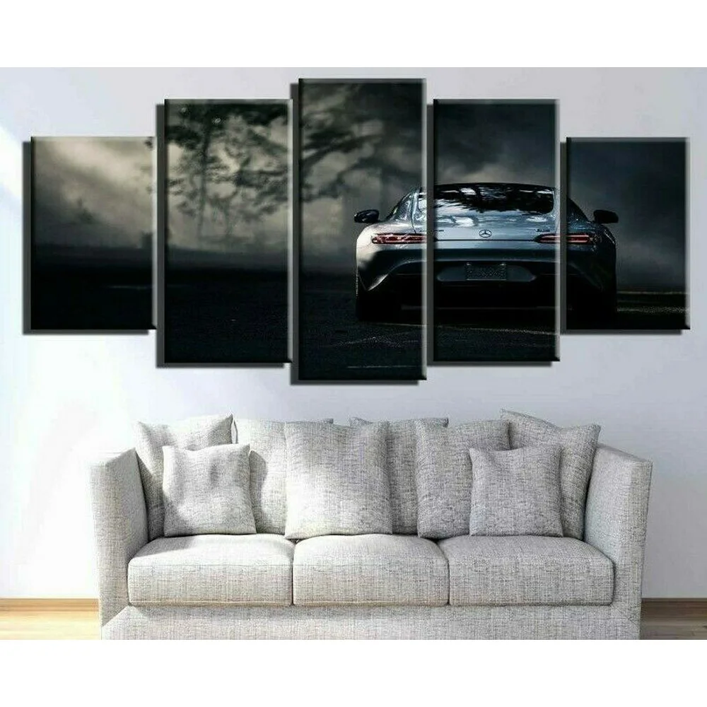 

Unframed 5Pcs AMG Super Car Sports Racing Car Cuadros Canvas HD Posters Wall Art Picture Paintings for Living Room Home Decor