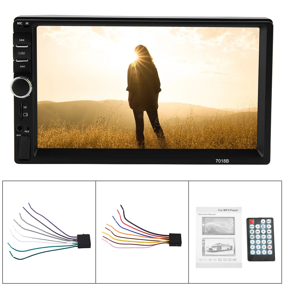 7018B 7" HD Car MP4 MP5 Player AUX Stereo BT Handsfree LCD FM Radio Remote Control
7018B 7" HD Car MP4 MP5 Player AUX Stereo BT Handsfree LCD FM Radio Remote Control