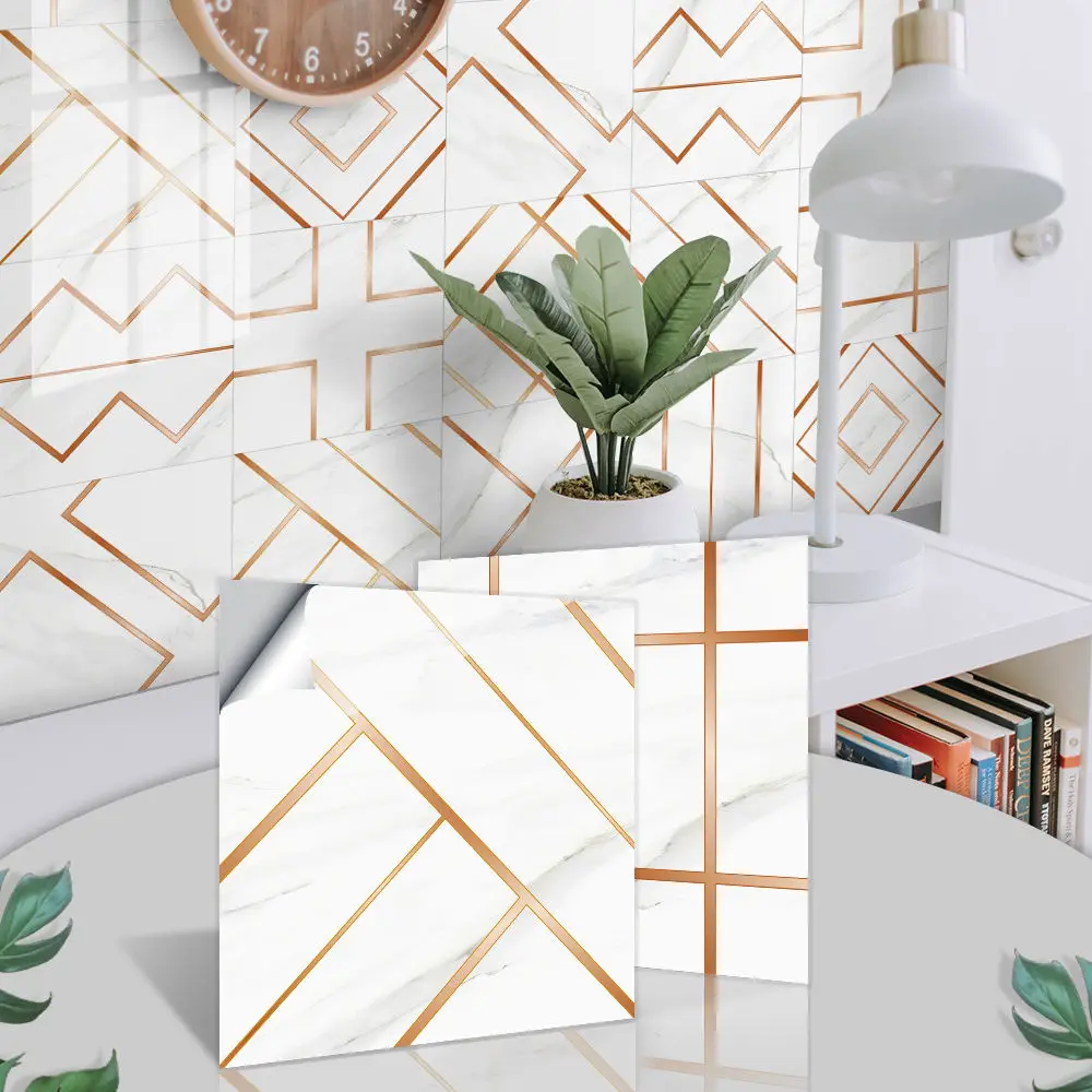 

Damokoo Self-Adhesive Tile Stickers-Peel and Stick Tile Decals-Waterproof Tile Contact Paper for Kitchen Backsplash Bathroom