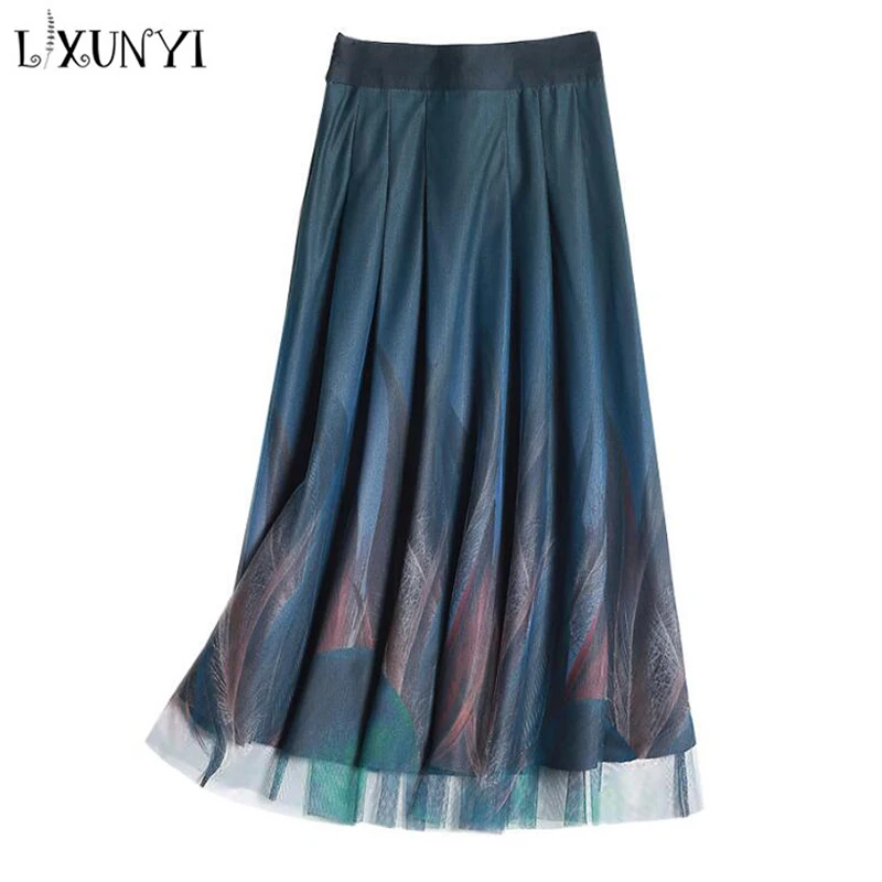 LXUNYI Elegant Skirt 2022 Medium Temperament Summer New Gauze Skirt Knee Length Gradient Flower A Line Skirts Woman High Waist
LXUNYI Elegant Skirt 2022 Medium Temperament Summer New Gauze Skirt Knee Length Gradient Flower A Line Skirts Woman High Waist