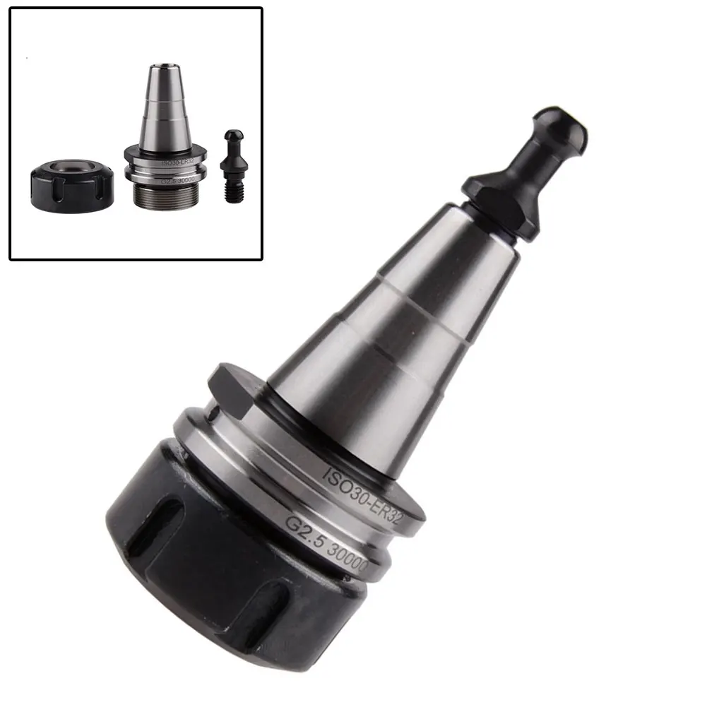 ISO30 ER32 Balance Collet Lathe Chuck G2.5 30000RPM CNC Tool Holder Stainless Steel With Pull Stud Milling Lathe Power Tool Part
ISO30 ER32 Balance Collet Lathe Chuck G2.5 30000RPM CNC Tool Holder Stainless Steel With Pull Stud Milling Lathe Power Tool Part