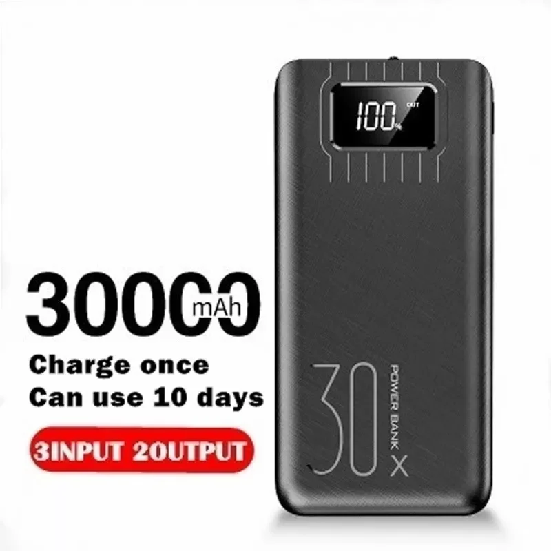 2023New 30000mAh High Capacity Power Bank Fast Charging Portable Digital Display External Battery Flashlight for iPhone Xiaomi S
2023New 30000mAh High Capacity Power Bank Fast Charging Portable Digital Display External Battery Flashlight for iPhone Xiaomi S
